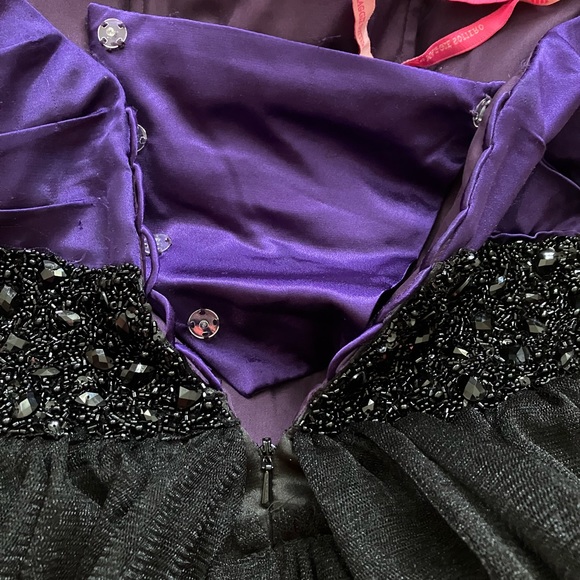 Black and purple Little girls dress - Picture 5 of 10